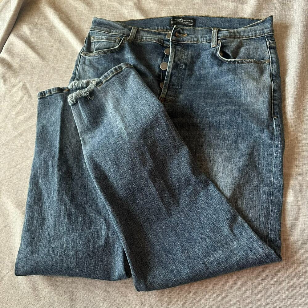 Peruvian Connection Cimarron Button Fly Jeans Women's US 10 Artisan Denim
